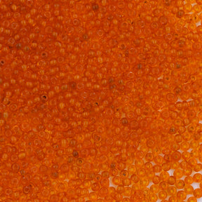 14SV236-4: Antique Venetian 14/0 Seed Bead Transparent Orange #4 - 10 Grams