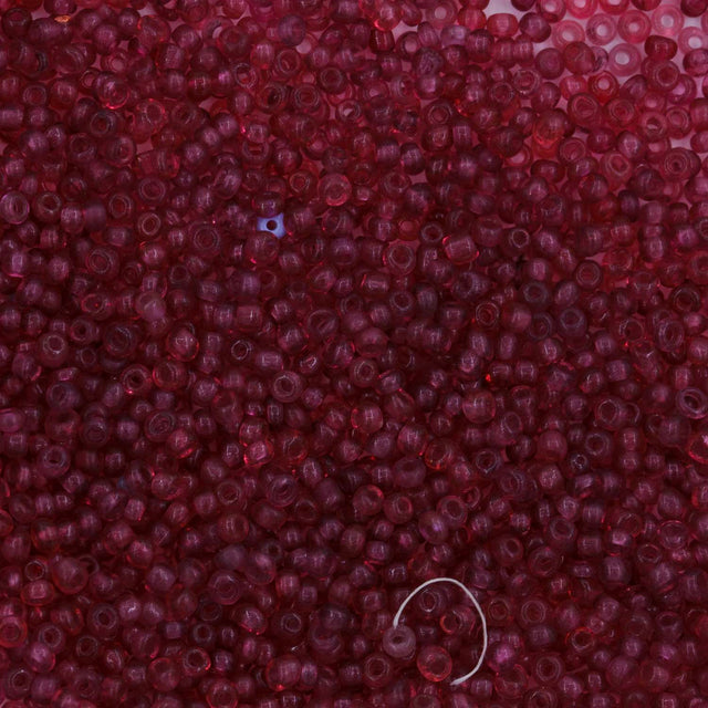 14SV248-20: Antique Venetian 14/0 Seed Bead Transparent Maroon #20 - 10 Grams