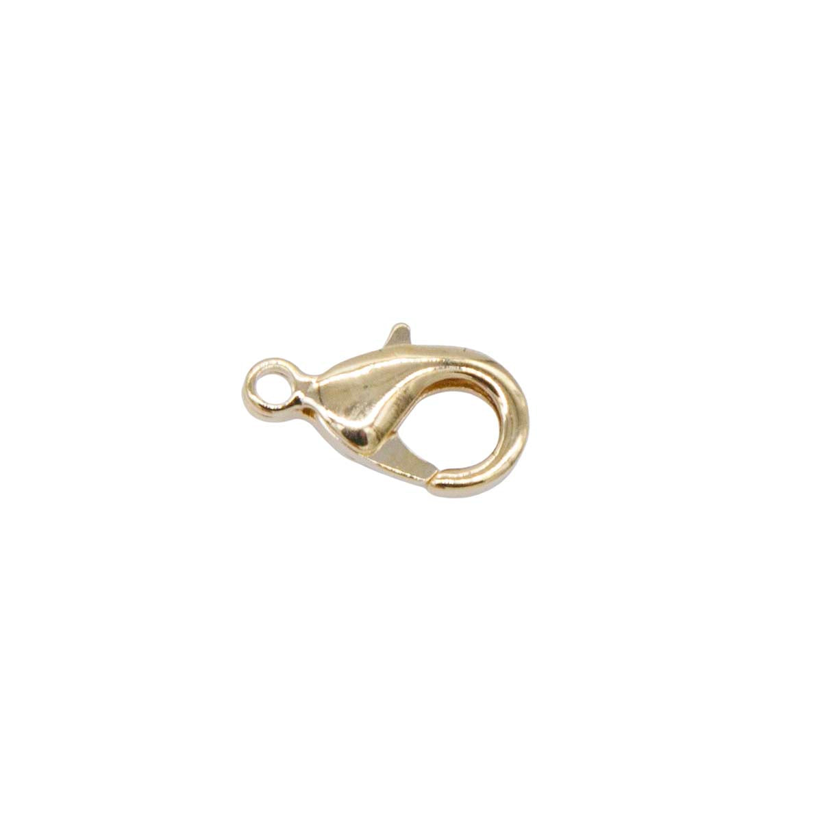 15FI142-G: USA Made Brass Lobster Clasp Gold Finish 8x15mm 5Pc