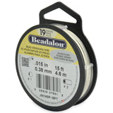 15FI296-SP15: Beadalon .015 19-strand Silver Plate 15 Feet Spool