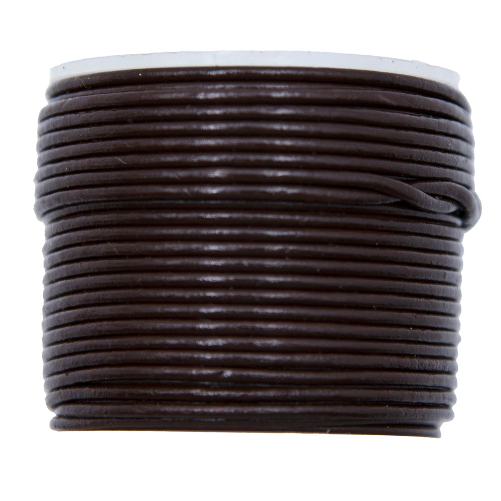 15LC155: Leather Cord Dark Brown 1.5mm 25MTR