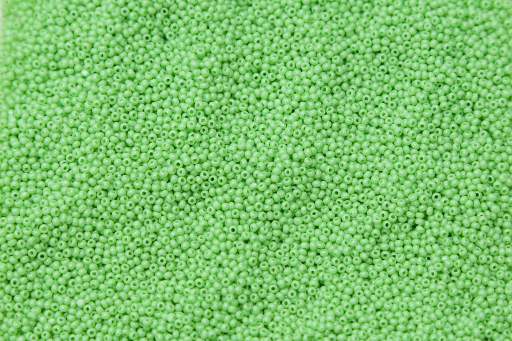 15SB180-CL: CZ Seed Bead True Cut Pale Green 15/0 - 100GM