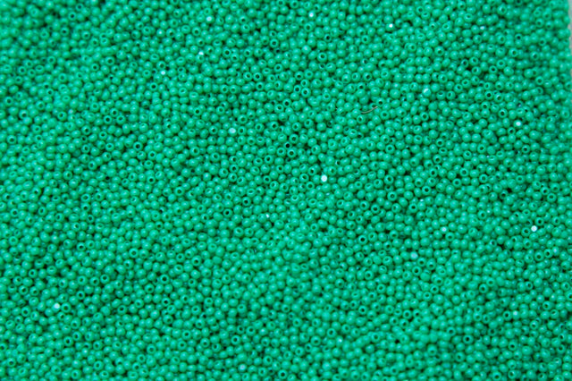 15SB184-CL: CZ Seed Bead True Cut Green 15/0 100GM