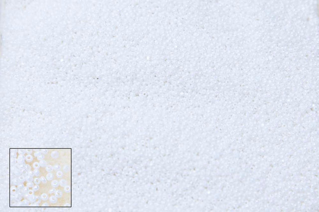 15SB312-CL: CZ Seed Bead True Cut White Luster 15/0 100GM