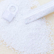 15SB312-CLR: CZ Seed Bead True Cut White Luster 15/0 - 10GM