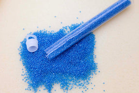 15SB366-TCLR: CZ Seed Bead True Cut Luster Aqua 15/0 - 10GM