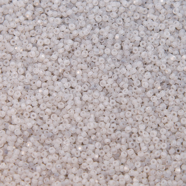 15SV212-U: Vintage Venetian Seed Bead Tr Clear #1 Frosted 15/0 - 500 Grams