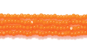 13SB134-C: CZ Seed Bead Charlotte Cut DK Orange 13/0 18HK