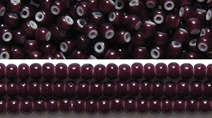 11SB298-WH: CZ Seed Bead White Heart Amethyst 11/0 6HK