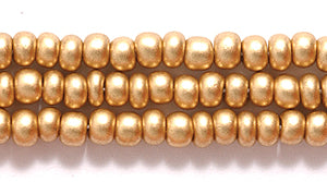 8SB953-ME: CZ Seed Bead Silky Gold 8/0 3HK