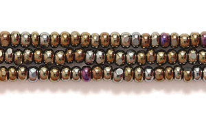 11SB558-C: CZ Seed Bead True Cut Brown Iris AB 11/0 6HK