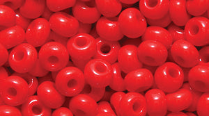 6SB142-L: CZ Seed Bead OPQ Lt Red 6/0 Loose-110GM