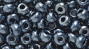 6SB309-L: CZ Seed Bead Gunmetal 6/0 Loose-110GM