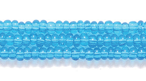 10SB266: CZ Seed Bead TR MED DK Aqua 10/0 10HK
