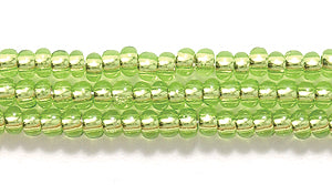 10SB481-P: CZ Seed Bead Silver Lined LT Pale Green 10/0 Round Hole 5HK