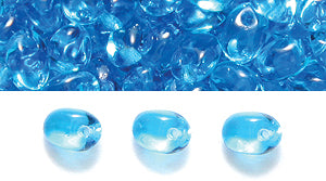 33TQ264: CZ Solo Bead Trans Med Aqua 2.5x5mm-150GM