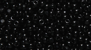 11SB109-CL: CZ Seed Bead True Cut Black  11/0 50GM