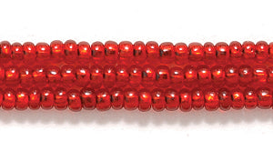 10SB444: CZ Seed Bead Silver Lined Ruby 10/0 5HK