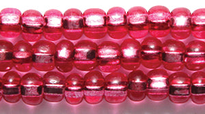 6SB444-DY: CZ Seed Bead Silver Lined Dyed Watermelon 6/0 36STR
