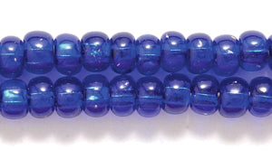 6SB478:  CZ Seed Bead Silver Lined Cobalt 6/0 - 36STR