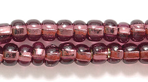 6SB498: CZ Seed Bead Silver Lined Amethyst 6/0 36STR