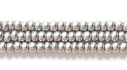 10SB915-ME: CZ Seed Bead Silk Silky Silver 10/0 5HK
