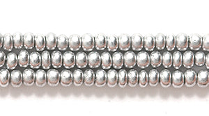 10SB915-ME: CZ Seed Bead Silk Silky Silver 10/0 5HK