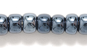 1SB309:  CZ Seed Bead Gunmetal 1/0 - 8STR