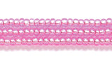 11SB494-YR:  CZ Seed Bead Silver Lined Dyed Dark Pink  Round Hole 11/0 - 6HK