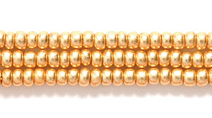 10SB854: CZ Seed Bead Metallic Gold 10/0  -5HK