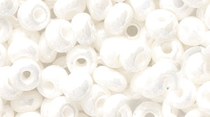 6SB312-L: CZ Seed Bead Sfinx White 6/0 Loose-100GM