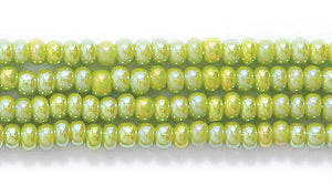 11SB583-OV: CZ Seed Bead Olive Green AB 11/0 6HK