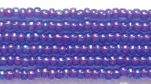 11SB598-CL: CZ Seed Bead Color Lined Blue/ Amethyst 11/0 - 6HK