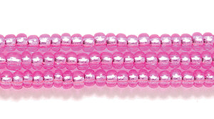 10SB496-YR: CZ Seed Bead Silver Lined Dyed LT Amethyst Round Hole 10/0 10HK
