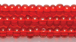 6SB244: CZ Seed Bead TR Ruby 6/0 36STR