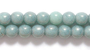 4RD385: CZ Round Luster Opaque Turquoise 4mm - 600PC
