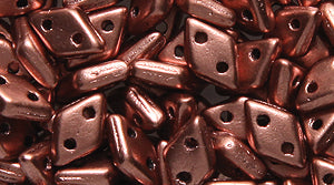 6DI956-ME: CZmates Diamond 2HOLE Silk Copper 4x6mm 110pc 110PC