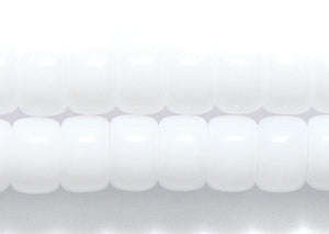 6RC112: CZ Crow Roller Opaque White 6mm 600PC
