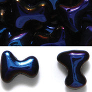 8TE869: CZ Tee Bead Metallic Blue 2x8mm 320PC