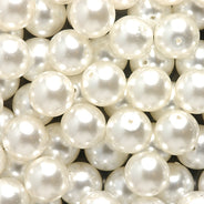 10GP612-L: CZ Glass Pearl White 10mm Loose 40PC