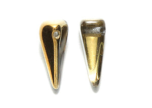 13DP212-51: CZ Villa Drop Amber Half Coated 6x13mm 75PC