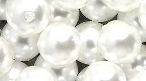 8GP612-L: CZ Glass Pearl White 8mm Loose 50PC