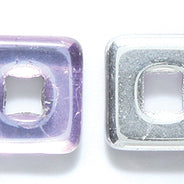 59SQ505-LT: CZ Square Ring Cry LT Vitrail 12mm 15 Pcs