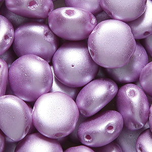 8CA695-P: CZ Candy Two Hole Lilac Pastel Pearl 8mm 250PC