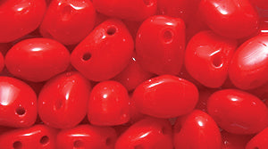 30CA141: CZ Candy Oval Two Hole Red 4x6mm 600PC