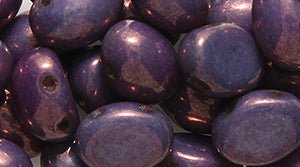 32CA214-98: CZ Candy Oval Two Hole Piccaso Purple 6x8mm 25PC