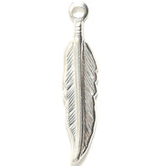 20FI650-S: Feather Charm SIL 20mm-12PC