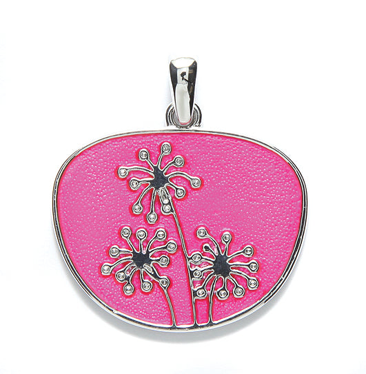 ME4913: PNDNT Tufts Pink Silver 32x25mm - 1PC