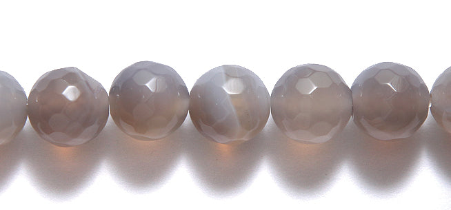 ST5711-10: Grey Striped Agate FC Round 10mm