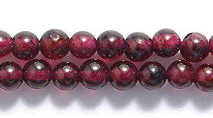 4ST418: Garnet Smooth Round 4mm - 15 Inch